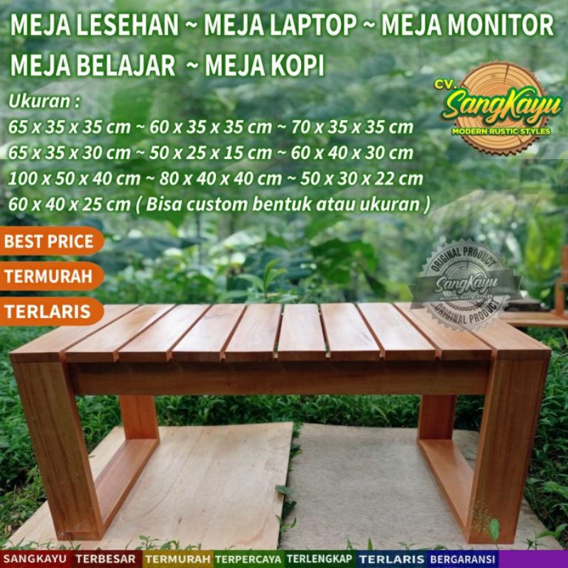 Meja lesehan meja monitor meja laptop table meja belajar coffee table