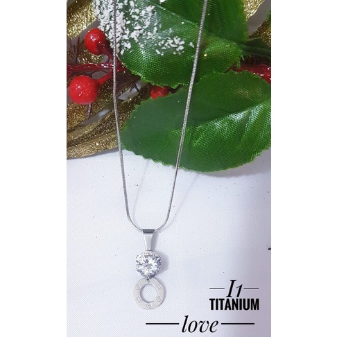 Kalung Titanium Silver Awet Anti Karat Tidak Berubah Warna 2510b