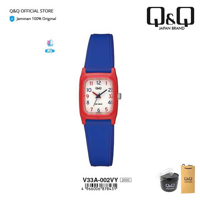 Q&Q QnQ QQ Original Arloji Jam Tangan Anak Lucu Analog - V33 V33A Tahan Air 10 BAR-5