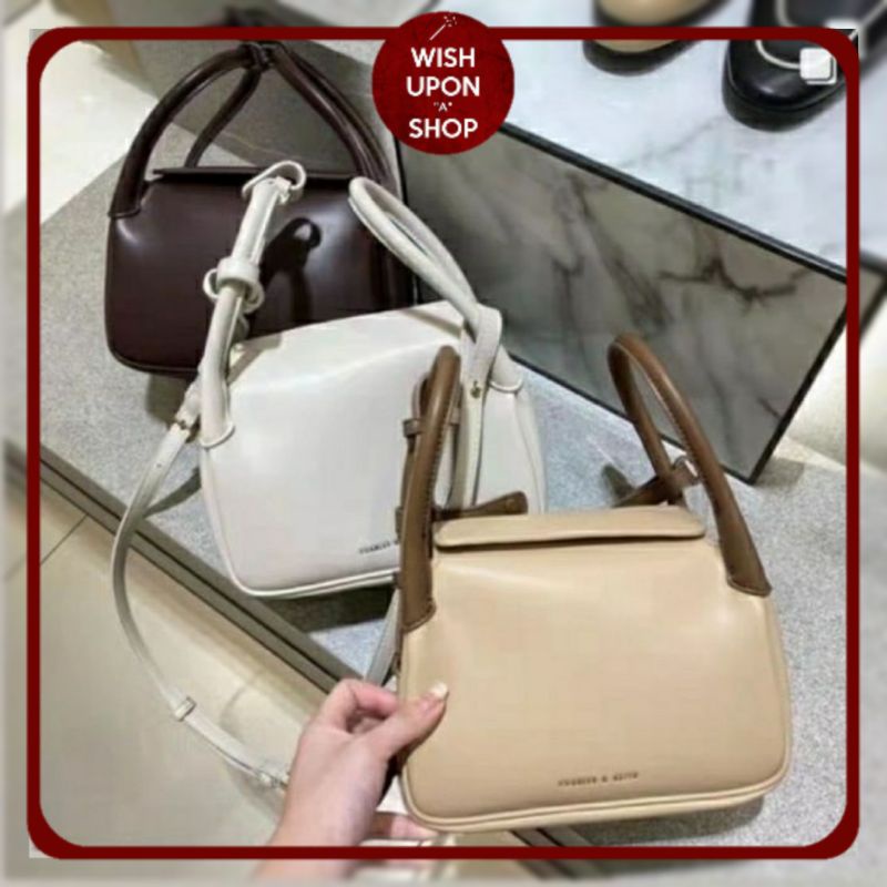 CK Evelynn Padded Double Top Handle Slouchy Bag