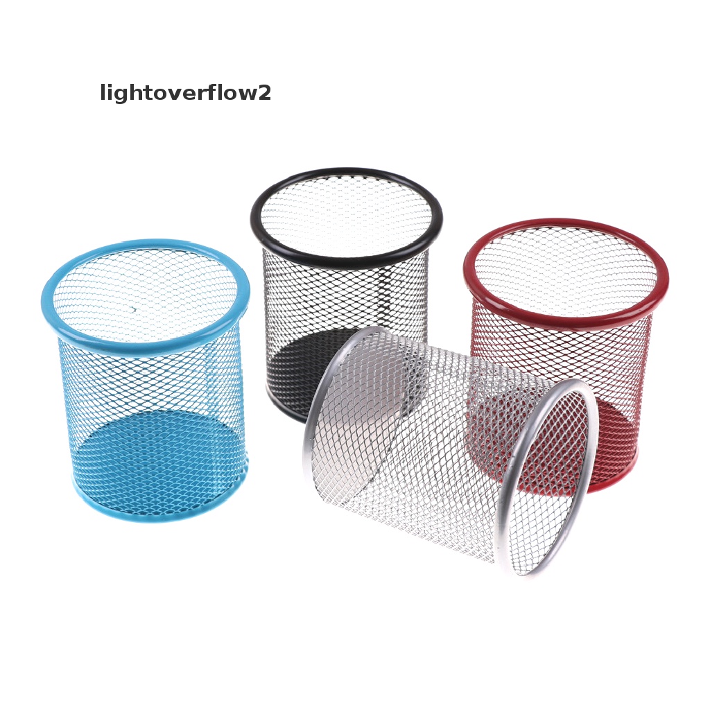 (lightoverflow2) 1pc Holder / Organizer Pensil / Pulpen Bahan Metal Mesh Untuk Meja Kantor