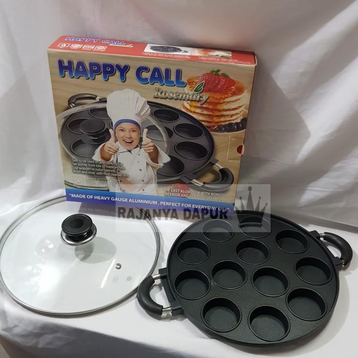 Happycall cetakan kue teflon lubang 12 datar lumpur.