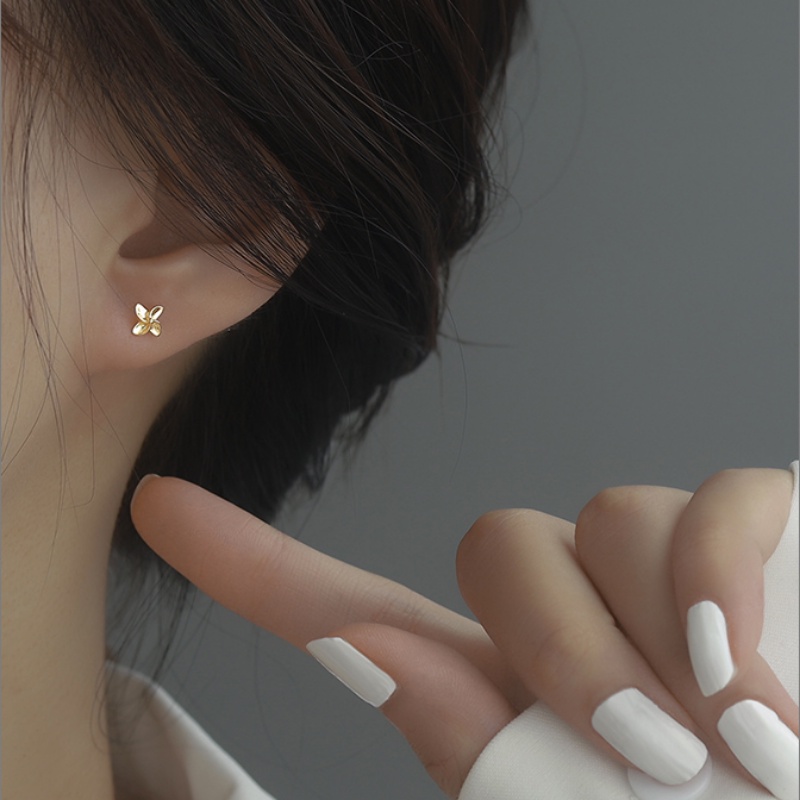 We Flower Anting Stud Desain Kincir Angin Bahan S925 Silver Hypoallergenic Gaya Korea Untuk Wanita