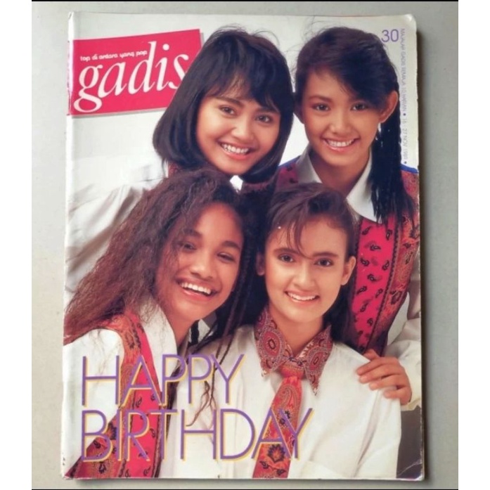 Majalah Gadis Edisi Ultah November 1989 - Susan Bachtiar, Bianca, Ozzie, Ira