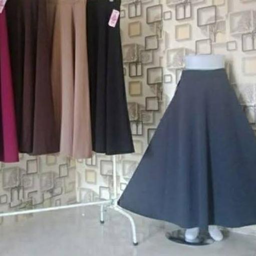 Terpercaya Rok JERSEY Payung Polos Panjang Jumbo Dewasa