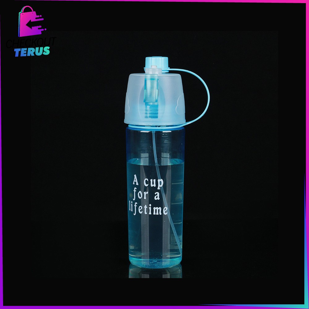 CT C730 Botol Minum Semprot 600ML Water Bottle Portable Botol Air Minum Sedotan Sprai Tumbler Sport Spray