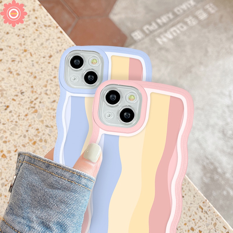 Soft Case TPU Motif Pelangi Untuk Oppo A17 A16 A15 A57 2022 A5s A95 A96 A12 A3s A16K A5 A53 A9 2020 A54 A15 A57 2022 A5s A12E A7 A55 Reno 5 8 7 6s A16 A6 A16 A15 Cover Penutup Mesin Cuci