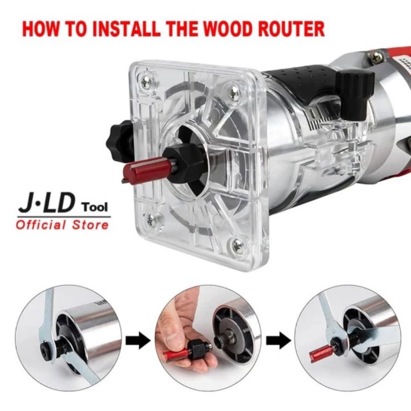 JLD MT370 Mesin Profil Kayu Koper - Router Trimmer JLD