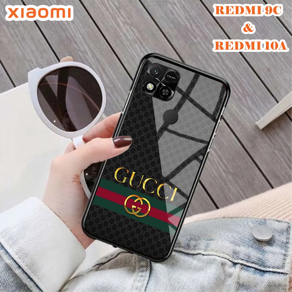 Softcase Glass Kaca REDMI 10A & REDMI 9C - Case Handphone REDMI 10A & REDMI 9C [T42].