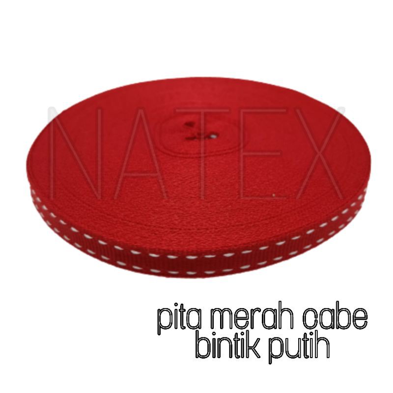 ( 25 Meter ) Pita List Motif Bintik Untuk List pinggiran 1cm