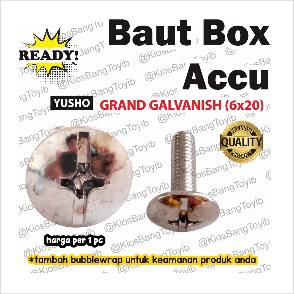 (1pc) Baut Box Accu Aki Grand Astrea Legenda Impressa 6x20 (YUSHO)