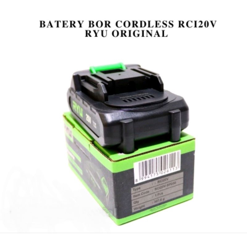 Ryu Baterai Mesin Bor 20 Volt Cordless Tipe RCI20V 1,5Ah Original Terbaru