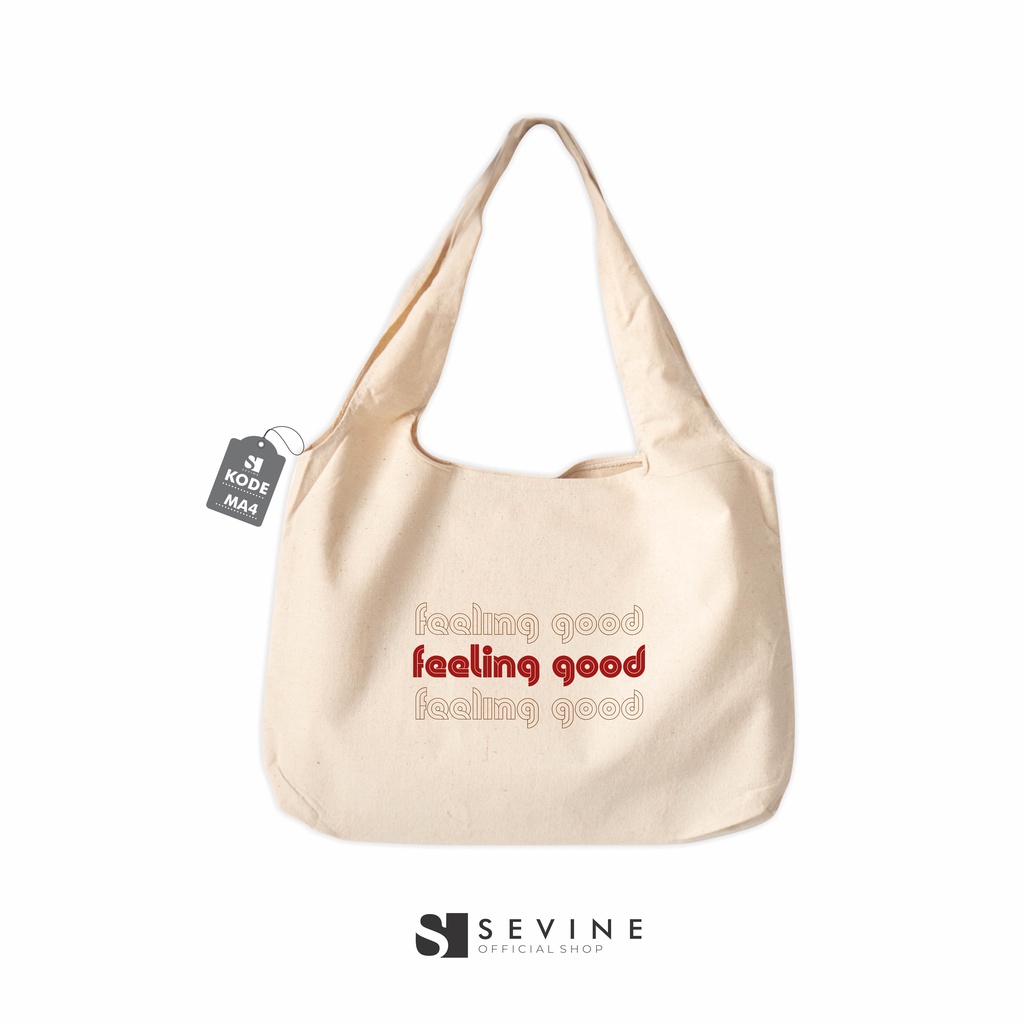 Sevine Tote Bag Kanvas Bonnie Tas Wanita Kuliah Fashion Laptop Totebag Quotes Motivation Aesthetic Vintage Pastel - MA