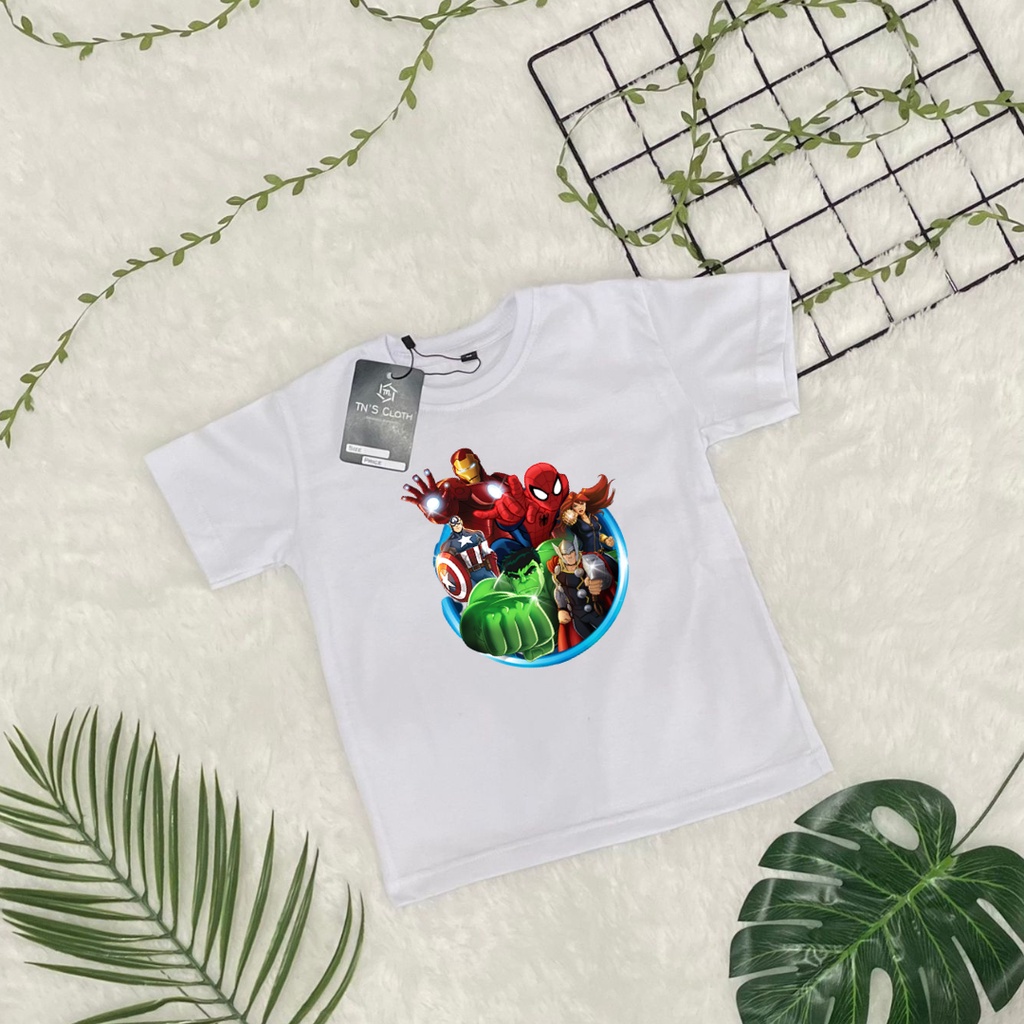 BAJU ANAK SUPER HERO BAHAN PREMIUM. KAOS ANAK KEKINIAN ADEM GAMBAR TIDAK MUDAH LUNTUR. ATASAN ANAK T SHIRT