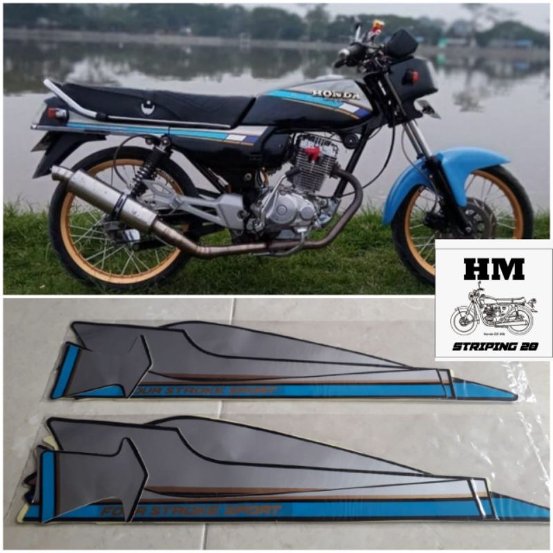 STIKER STRIPING LIS BODY MOTOR HONDA GL PRO 1992