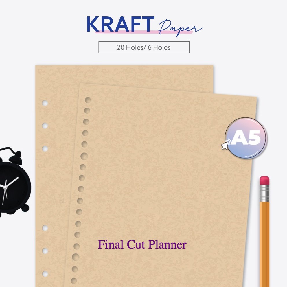 

Loose Leaf A5 #KRAFT/ Kertas Binder/ Isi Notes .