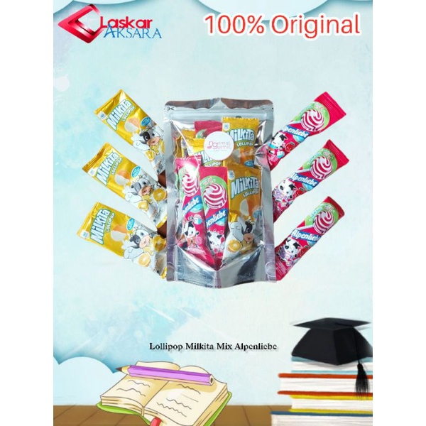 

Lolipop Milkita dan Lolipop Alpenliebe Rasa Susu Buah Mix Kualitas Premium