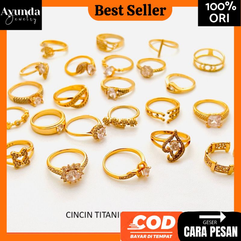 Cincin titanium terbaru Cincin Random Cincin korea