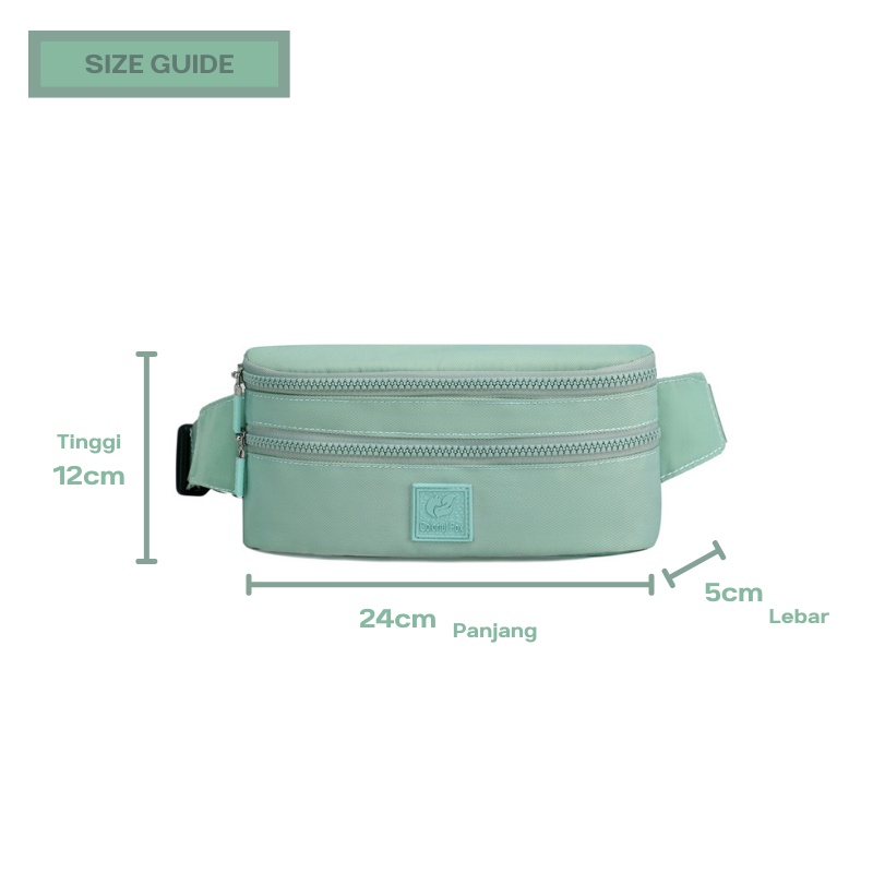 Tas Selempang Wanita COLORFUL FOX 0429 Waistbag Tas Anti Air WATCHKITE WKOS