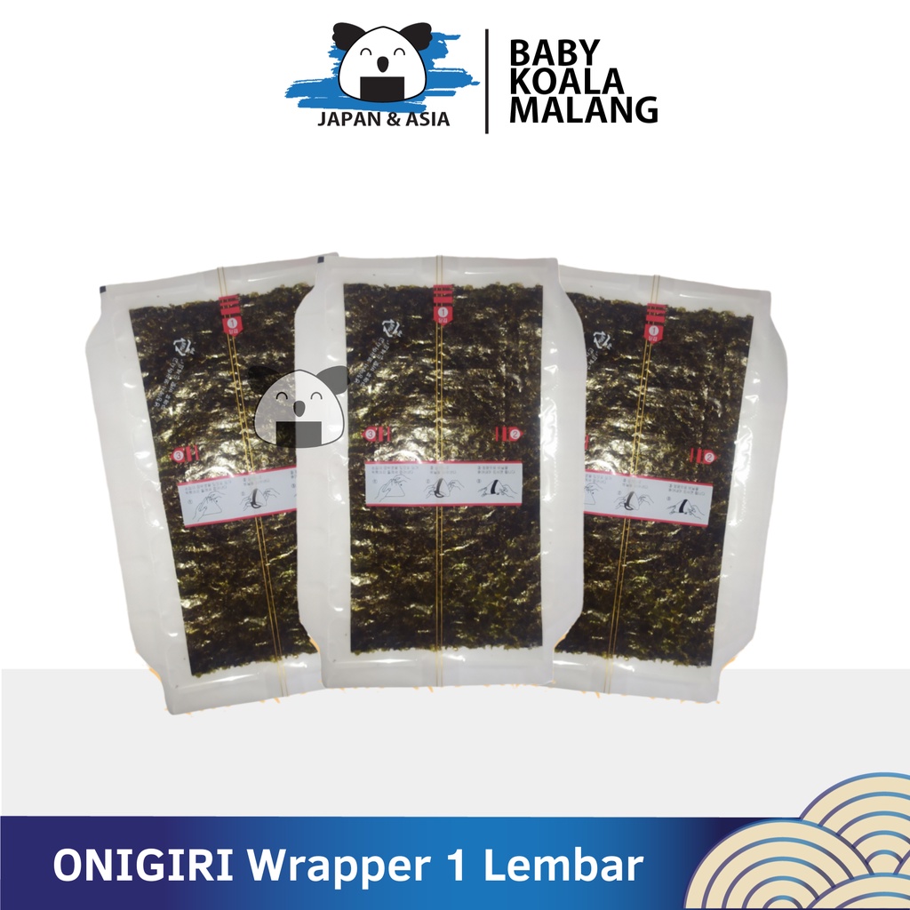 

ONIGIRI Wrapper 1 Lembar Halal │ Lembar Rumput Laut Import untuk Nasi Kepal Onigiri.