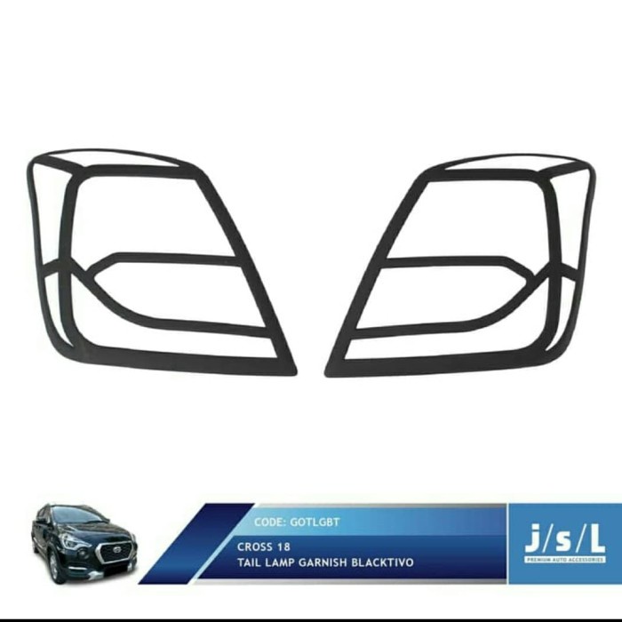 [READY] Garnish List Cover Lampu Belakang Datsun Go Hitam Doff / Perlengkapan Variasi Mobil Murah / 