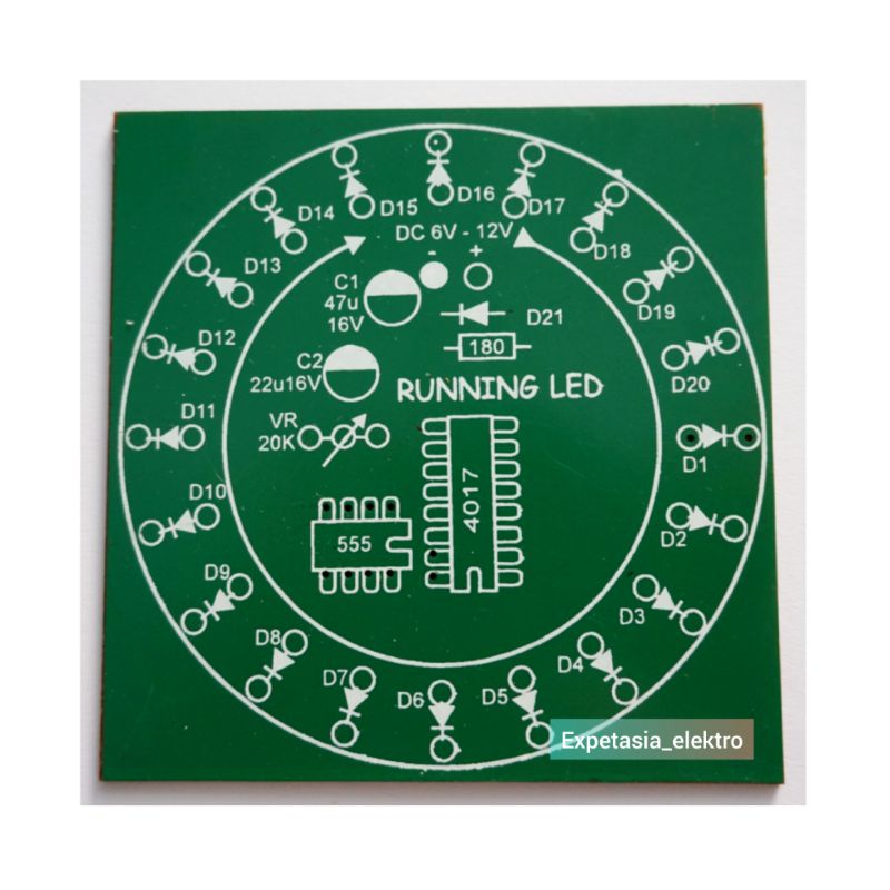 PCB RUNNING 20 LED