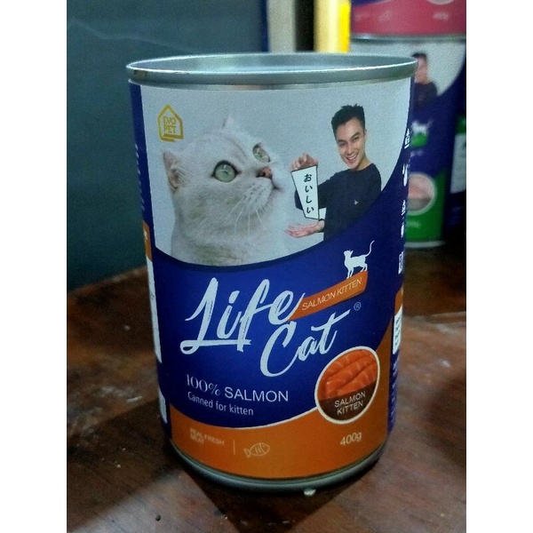 Life Cat Kaleng Kitten Salmon 400 gram - Makanan Basah Kucing