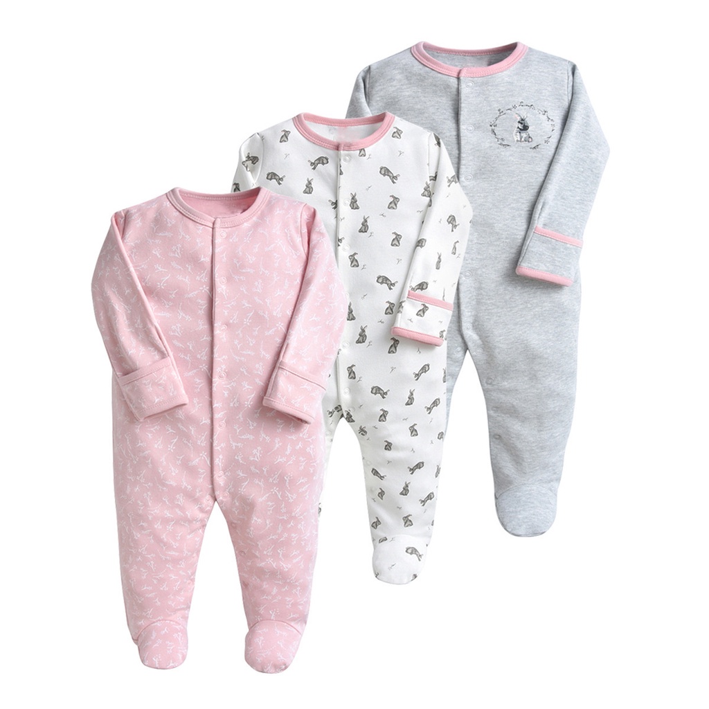 Sleepsuit 3 In 1 Bayi Newborn/ Sleepsuit Bayi Newborn / Baju Bayi Baru Lahir / Jumper Jumpsuit Bayi / Baju Lengan Panjang Bayi Cewek