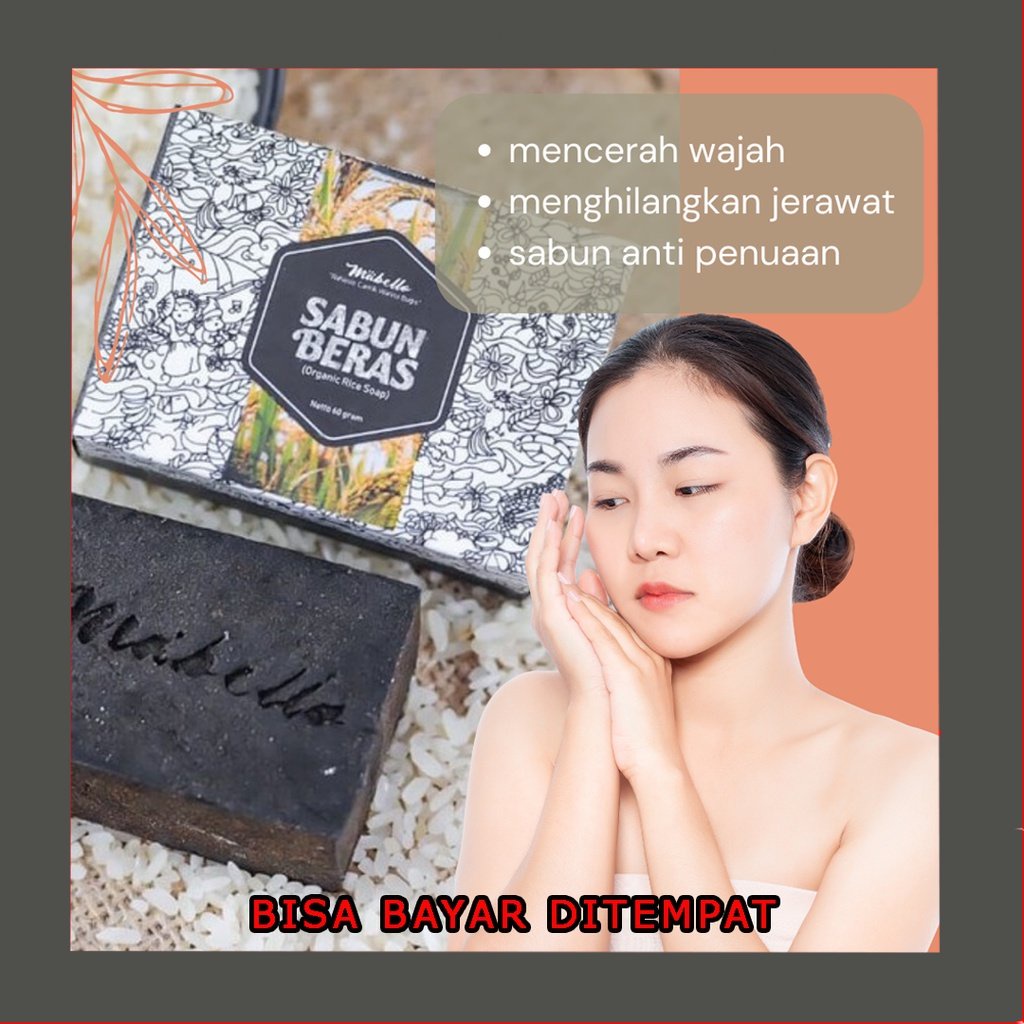 Mabello Bedda Lotong Sabun Beras - sabun wajah viral korea organic beaute - sabun pemutih badan - sa
