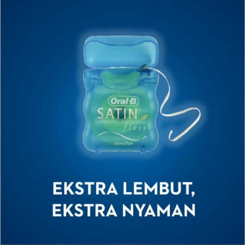 Oral-B Dental Satin Floss Benang Gigi Mint - 50 M