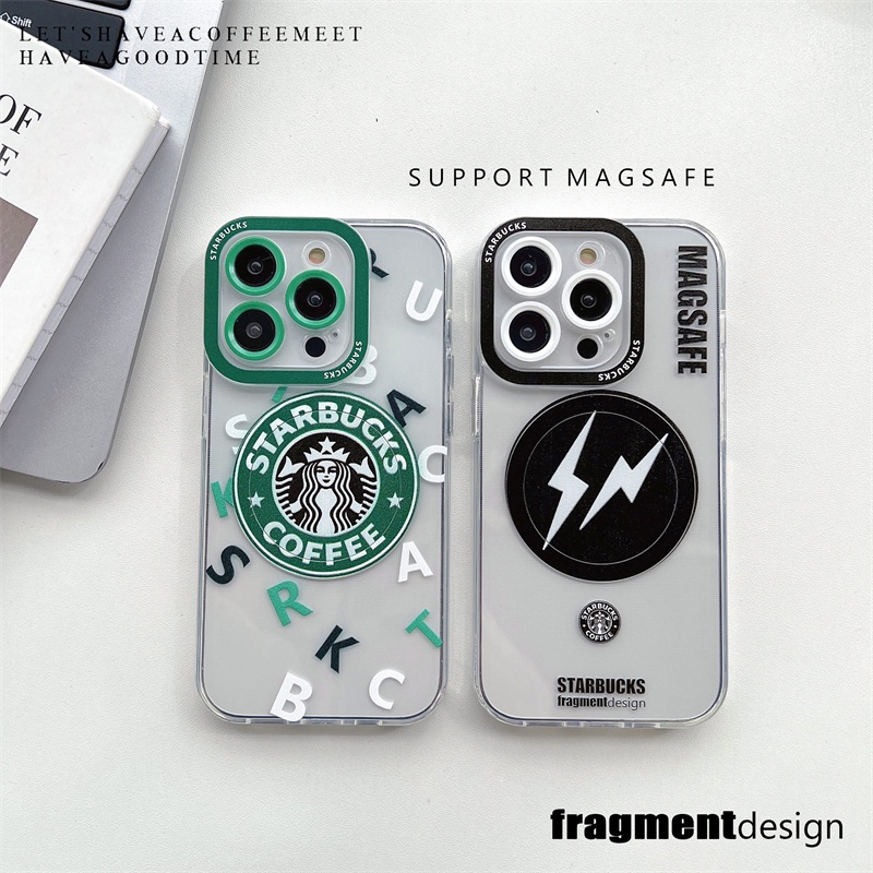 Case Magnet Transparan Desain Kopi Untuk iphone 14 pro max 14 plus 13 pro max 12 11 pro max