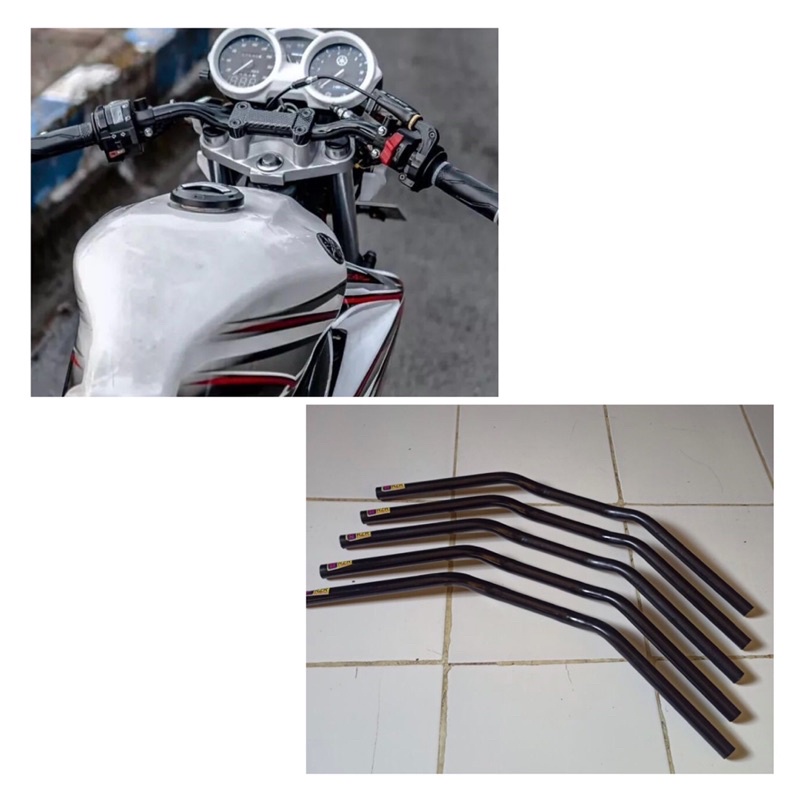 setang setir stang variasi stang RZR hitam pnp yamaha vixion old 2010 - 2011