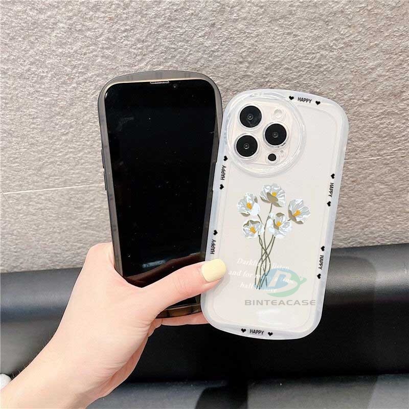 Casing TPU OPPO A57 2022 A15 A16 A16K A54 A53 A12 A5S A7 A3S A12E A31 A52 A83 A92 A37 F7 F9 A1K F1s Motif Bunga Tulip