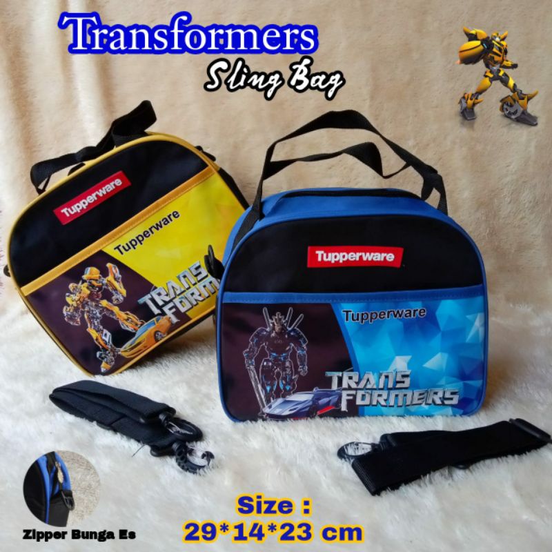 Tas Sling Transformers 2in1 ( Zipper bunga Es )/ tas slempang transfoemers / tas transformers