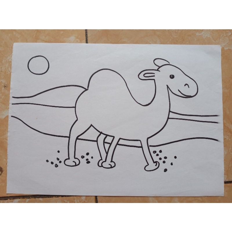 

Kertas Mewarnai A4 Animal - Unta