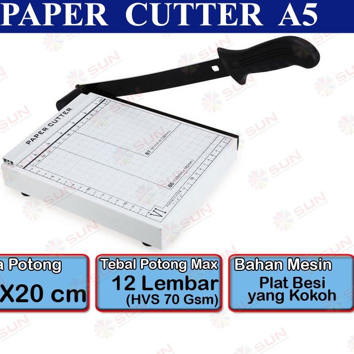 

Diskon✔️Paper Cutter Mini A5 ( Alat Potong / Mesin Pemotong Kertas HVS, Sticker, Dos, PVC ID Card, Yellow Board, Art Paper, Vinyl. Bontax Camel, Kertas Photo Glossy Silky )|KD9