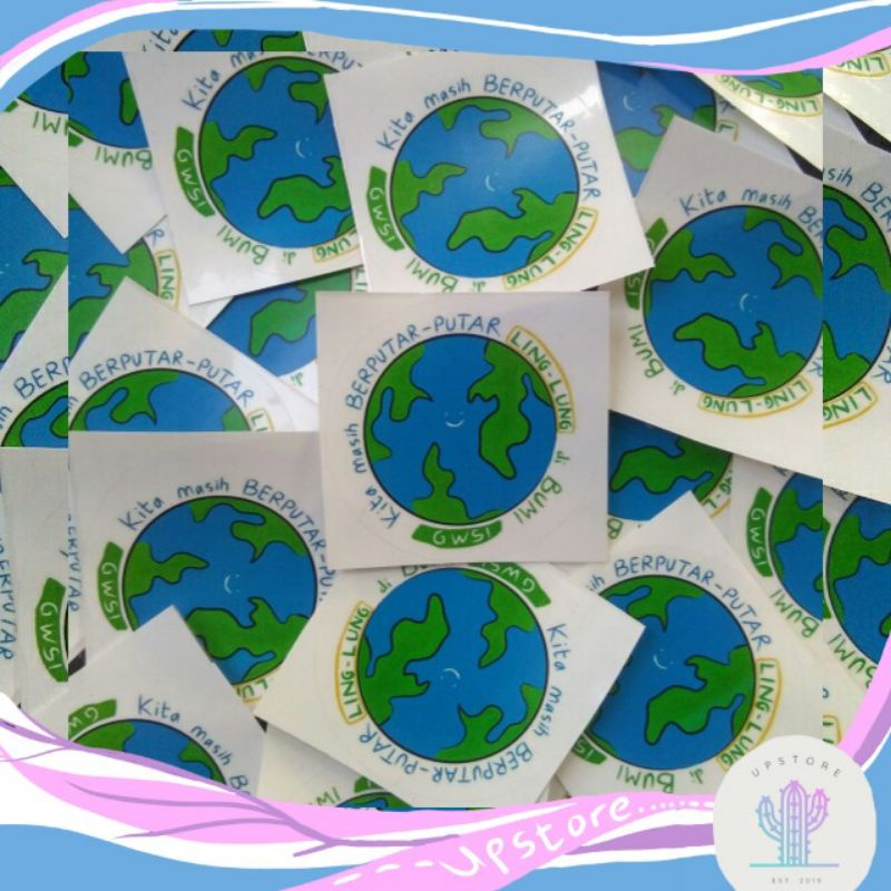 

UPSTORE Sticker Quotes Bumi Sticker Aesthetic Transparan Sticker Kata-kata