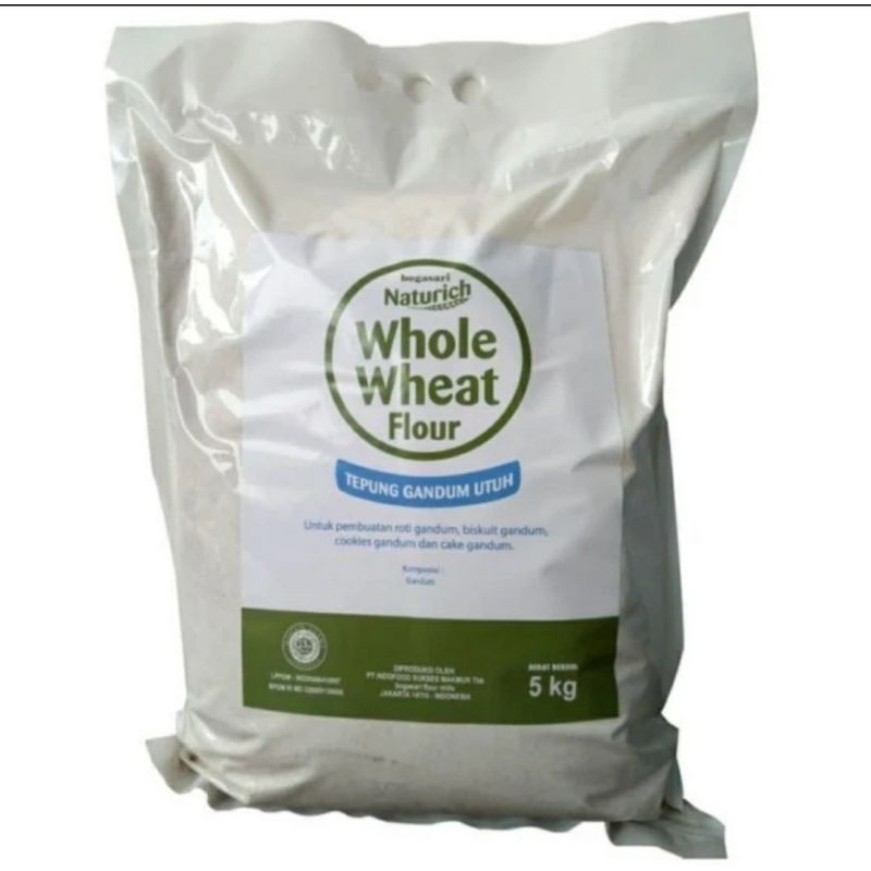 

TEPUNG GANDUM WHOLE WHEAT FLOUR NATURICH 5 KG