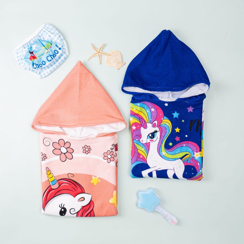 Hello Sun Towel / Handuk Ponco Renang / handuk anak / handuk renang / handuk/ anduk