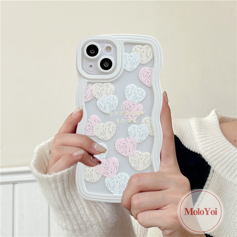 Soft Case TPU Motif Hati Untuk iPhone 14 11 12 13 11 Pro Max7 8 6 6s Plus 14 Plus XR 14 Pro MAX X XS MAX SE 2020