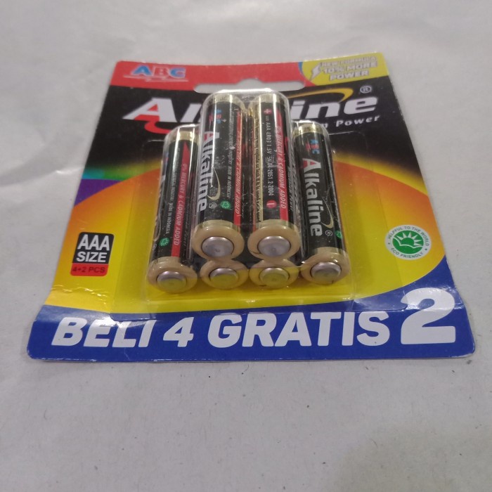 

murah Baterai ABC Alkaline AA / AAA Isi 6 - AAA / A3