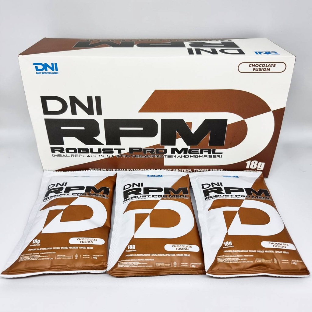 DNI RPM Robust Pro Meal 1 sachet 40 grams SASET SACHETS ECER ECERAN TESTER SATUAN SAMPLE SAMPEL SERV