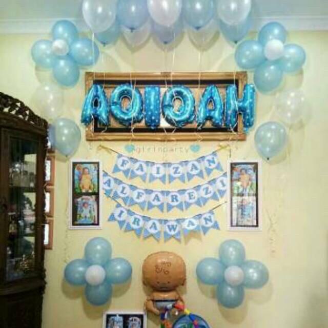 Backdrop Paket Dekorasi Aqiqah Paket Aqiqah Dekor Aqiqah Baby Boy Girl
