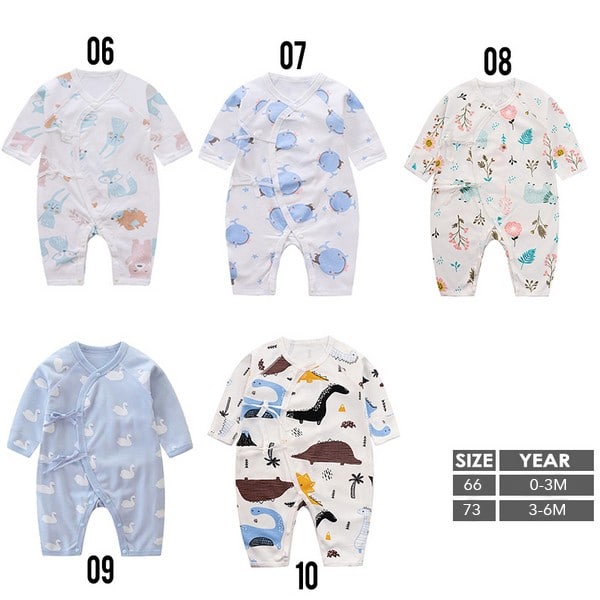 BARU LID9139- Sleepsuit Bayi Laki-laki / Perempuan Lengan Pendek Jumper Bayi - Your Affordable Quality!
