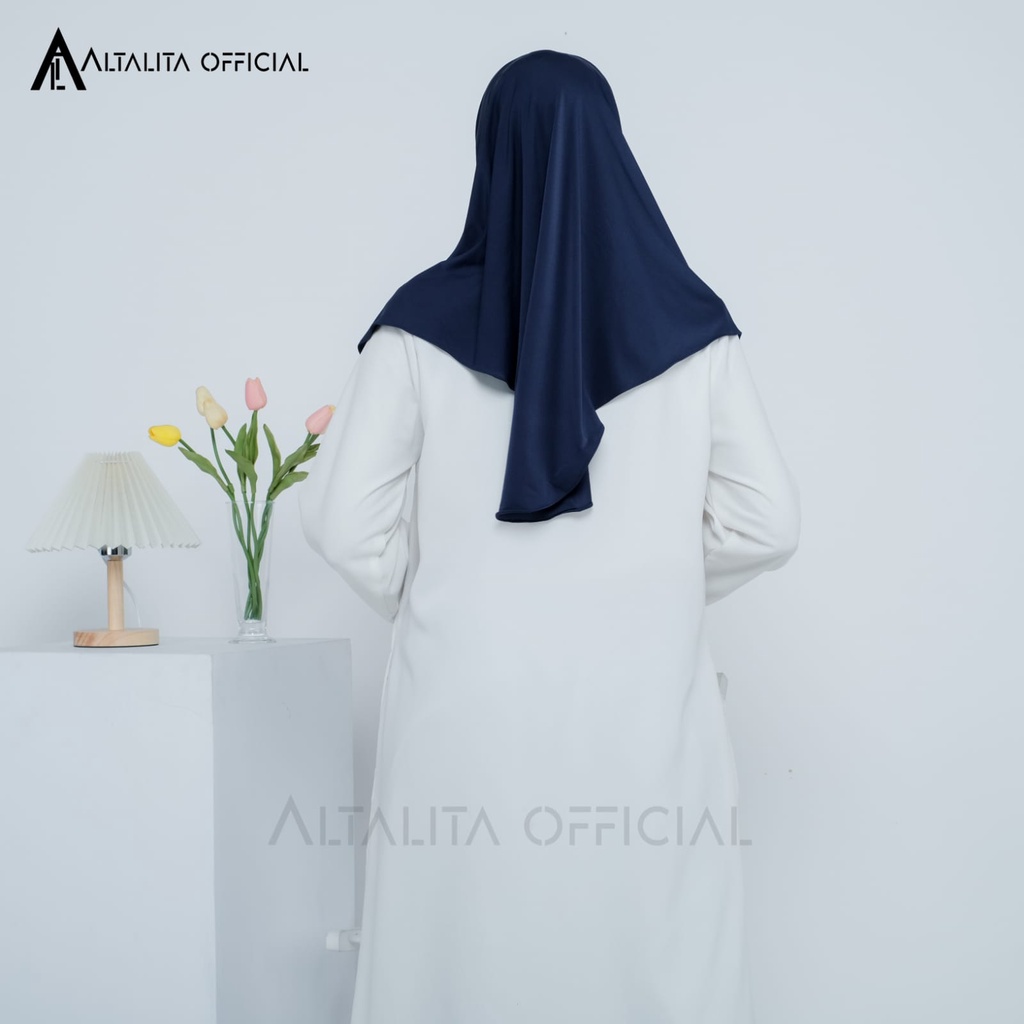 Altalita - Jilbab Instan Zaida Malay Non Pet Terbaru | Kerudung Bergo Hamidah Instan Non Pet Menutup Dada | Hijab Malaysia Instan Jumbo Bahan Jersey Premium Non Pad Cocok untuk Sekolah Olahraga Volly Futsal Senam dan Sehari-hari