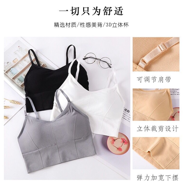 GROSIRTAS TG1622 Bralette Crop Wanita import POlos 7 Warna