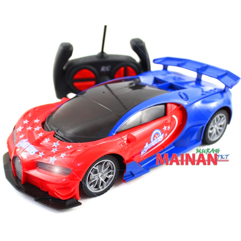 MAINANKEI MAINAN ANAK MURAH RC MOBIL AVENGERS  SPIDERMAN 333D-3 MOBIL REMOTE AVENGERS 1:18