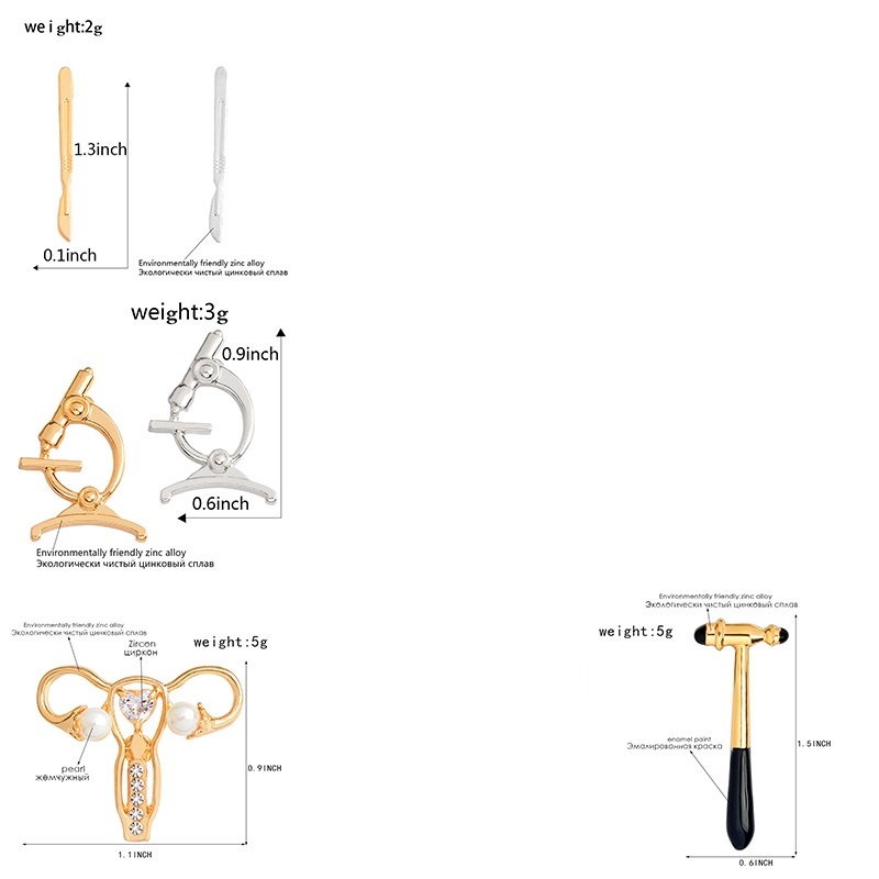 Bros Bentuk Mikroskop Uterine Untuk Aksesoris Pakaian