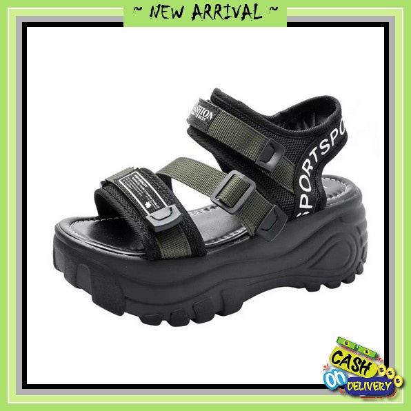 Sandal Wanita Kasual Seojin / Sendal Gunung Korea 2021/ Sandal Gunung Pelangi Viral 2021 / Sandal Gu