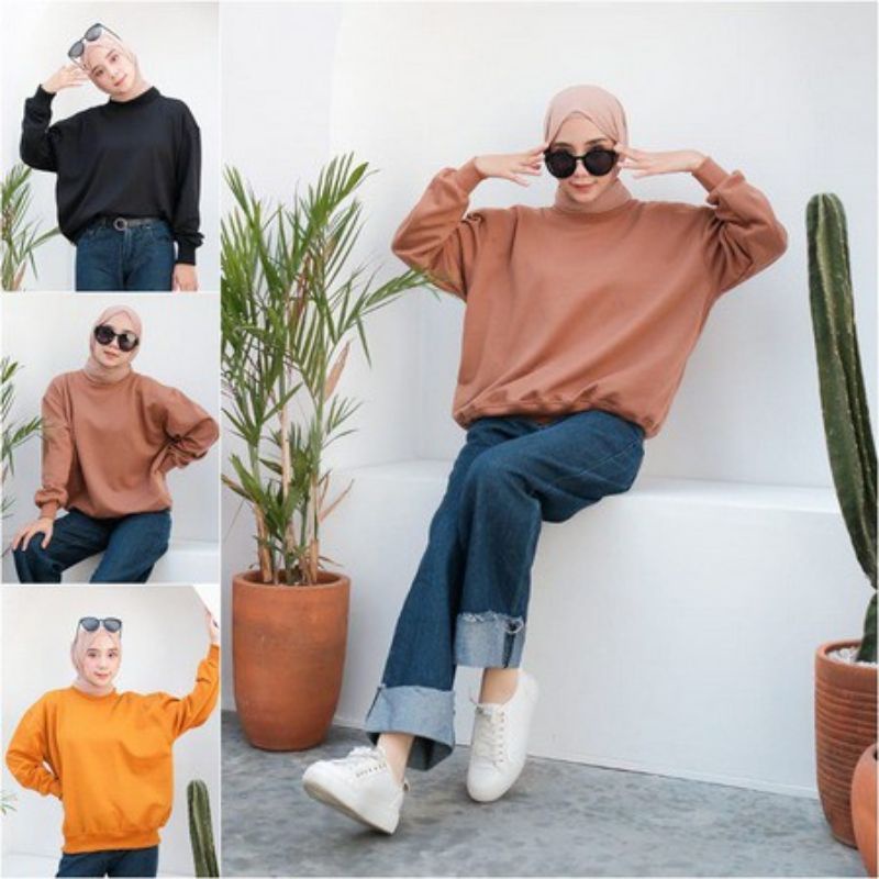 BAGGIE OVERSIZE SWEATER | SWEATER POLOS OVERSIZE | SWEATER WANITA POLOS